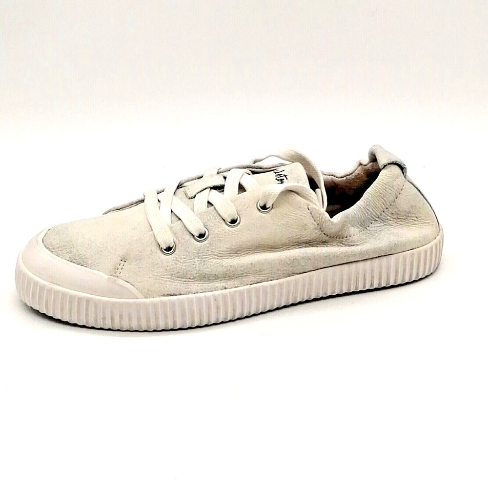 Blackstone‎ Shoes Womens Low Top Sneakers White Metallic Elastic Back EUR 37